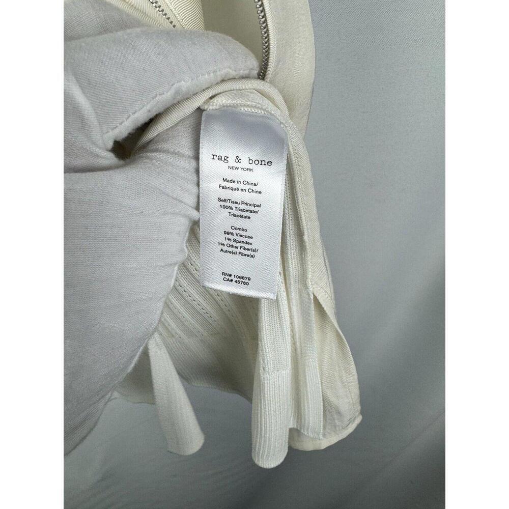 Rag & Bone Valarie Sleeveless Zip Top Off White Size S - Picture 6 of 7